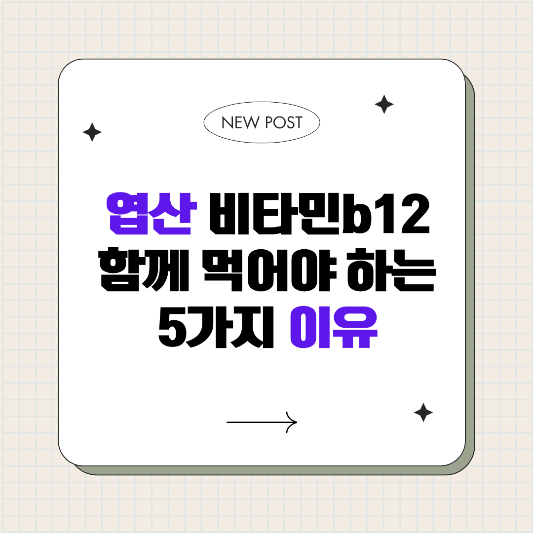 엽산 비타민b12 함께 먹어야 하는 5가지 이유