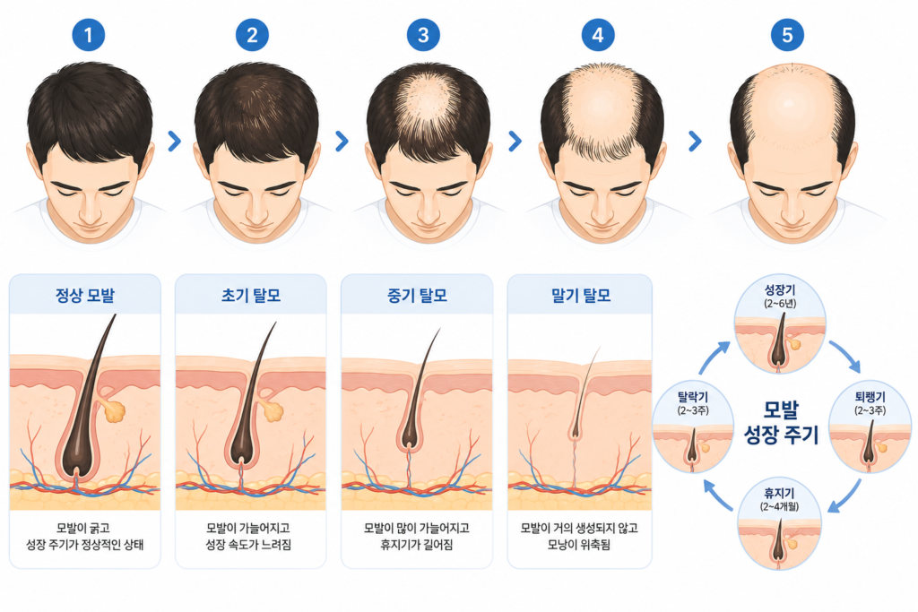 탈모 진행 단계
